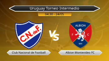 Uruguay Torneo Intermedio Club Nacional de Football VS Albion Montevideo FC