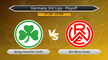 Germany 3rd Liga - Playoff SpVgg Greuther Furth VS Rot Weiss Essen