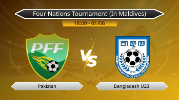 Four Nations Tournament (In Maldives) Pakistan VS Bangladesh U23