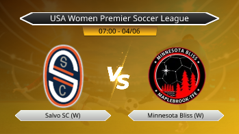 USA Women Premier Soccer League Salvo SC (W) VS Minnesota Bliss (W)