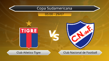 Copa Sudamericana Club Atletico Tigre VS Club Nacional de Football