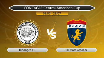 CONCACAF Central American Cup Diriangen FC VS CD Plaza Amador