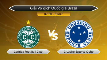 Giải Vô địch Quốc gia Brazil Coritiba Foot Ball Club VS Cruzeiro Esporte Clube