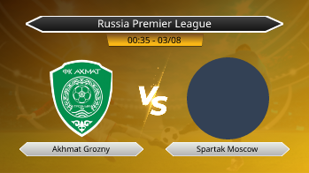 Russia Premier League Akhmat Grozny VS Spartak Moscow