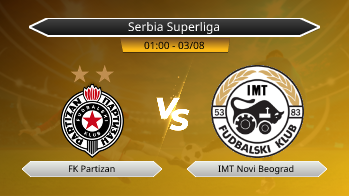 Serbia Superliga FK Partizan VS IMT Novi Beograd