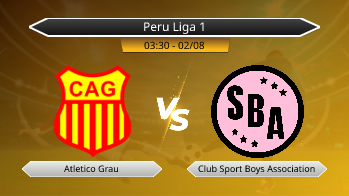 Peru Liga 1 Atletico Grau VS Club Sport Boys Association