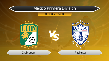 Mexico Primera Division Club Leon VS Pachuca