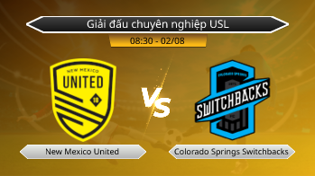 Giải đấu chuyên nghiệp USL New Mexico United VS Colorado Springs Switchbacks