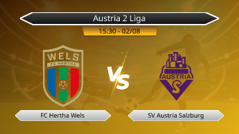 Austria 2 Liga FC Hertha Wels VS SV Austria Salzburg