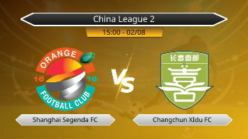 China League 2 Shanghai Segenda FC VS Changchun XIdu FC
