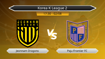 Korea K League 2 Jeonnam Dragons VS Paju Frontier FC