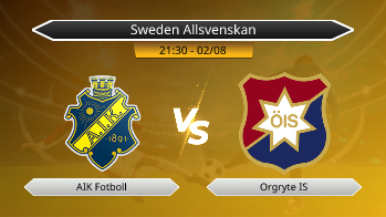 Sweden Allsvenskan AIK Fotboll VS Orgryte IS