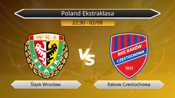 Poland Ekstraklasa Śląsk Wrocław VS Rakow Czestochowa