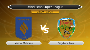 Uzbekistan Super League Mashal Muborak VS Sogdiana Jizak