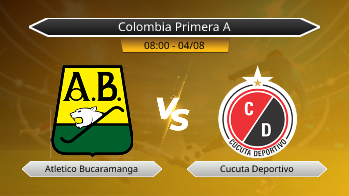 Colombia Primera A Atletico Bucaramanga VS Cucuta Deportivo