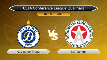 UEFA Conference League Qualifiers KS Dinamo Tirana VS NK Aluminij