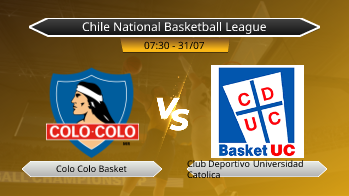 Chile National Basketball League Colo Colo Basket VS Club Deportivo Universidad Catolica