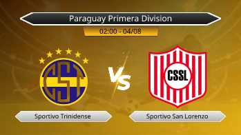 Paraguay Primera Division Sportivo Trinidense VS Sportivo San Lorenzo
