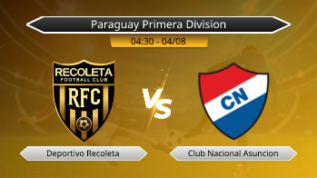 Paraguay Primera Division Deportivo Recoleta VS Club Nacional Asuncion