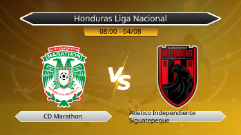 Honduras Liga Nacional CD Marathon VS Atletico Independiente Siguatepeque