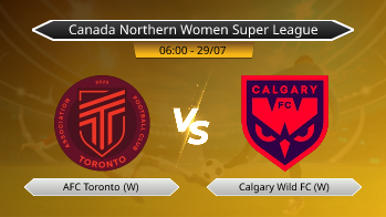 Canada Northern Women Super League AFC Toronto (W) VS Calgary Wild FC (W)