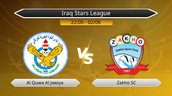Iraq Stars League Al Quwa Al Jawiya VS Zakho SC