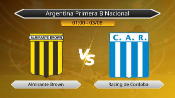 Argentina Primera B Nacional Almirante Brown VS Racing de Cordoba