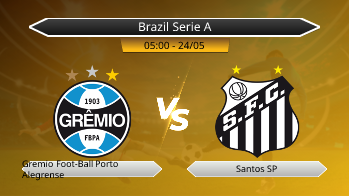 Brazil Serie A Gremio Foot-Ball Porto Alegrense VS Santos SP