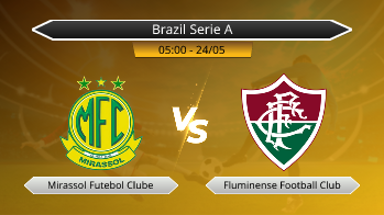 Brazil Serie A Mirassol Futebol Clube VS Fluminense Football Club