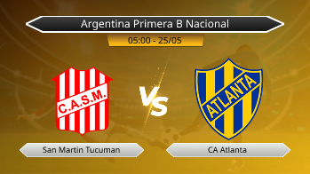 Argentina Primera B Nacional San Martin Tucuman VS CA Atlanta