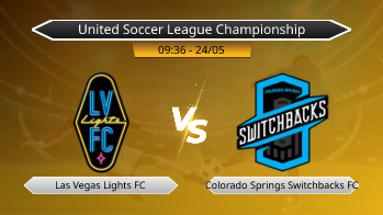 United Soccer League Championship Las Vegas Lights FC VS Colorado Springs Switchbacks FC