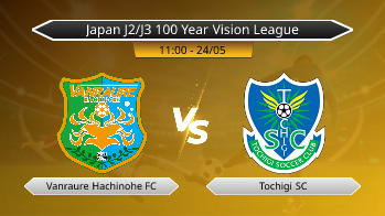 Japan J2/J3 100 Year Vision League Vanraure Hachinohe FC VS Tochigi SC
