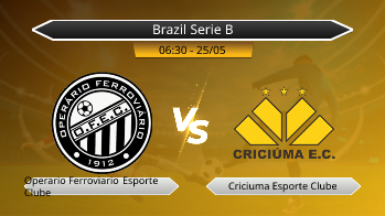 Brazil Serie B Operario Ferroviario Esporte Clube VS Criciuma Esporte Clube
