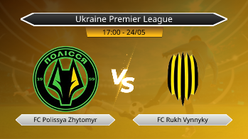 Ukraine Premier League FC Polissya Zhytomyr VS FC Rukh Vynnyky