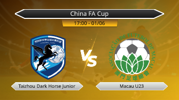 Chinese Football Association Member Association Champions League Taizhou Dark Horse Junior VS Macau U23