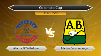 Colombia Cup Alianza FC Valledupar VS Atletico Bucaramanga